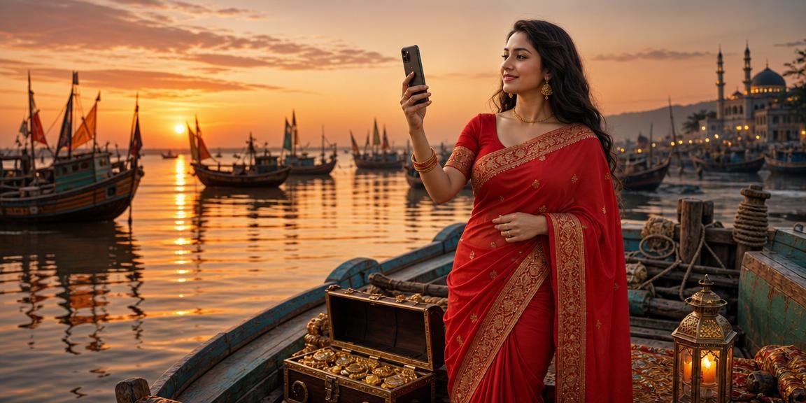 কক্সবাজারে শাড়ি পরা নারী সমুদ্র পাড়ে ক্যাসিনো অ্যাপে নতুন গেম খেলছেন